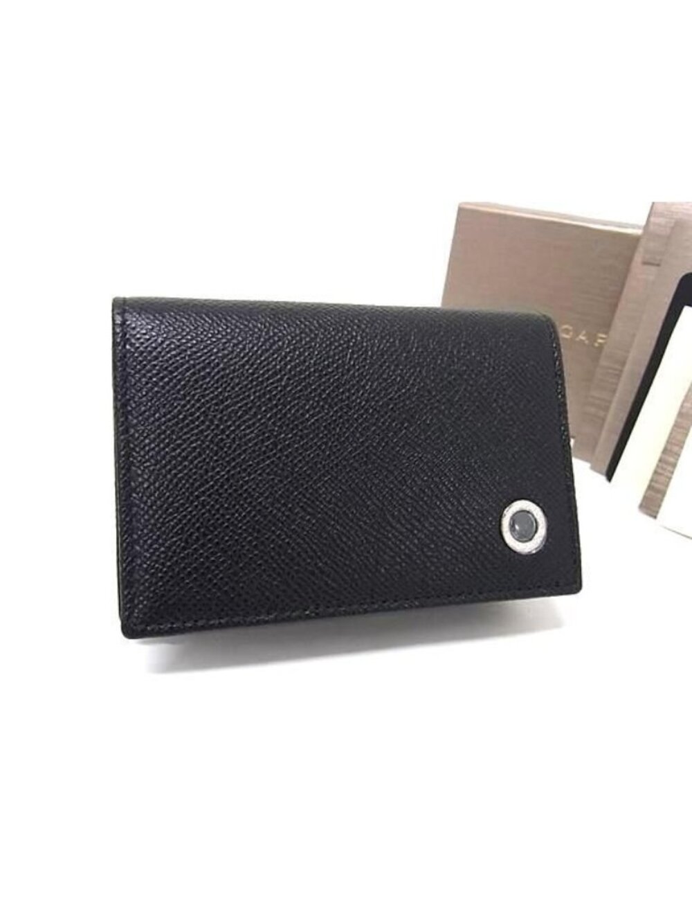 Bvlgari Man Leather Card Case Business Black